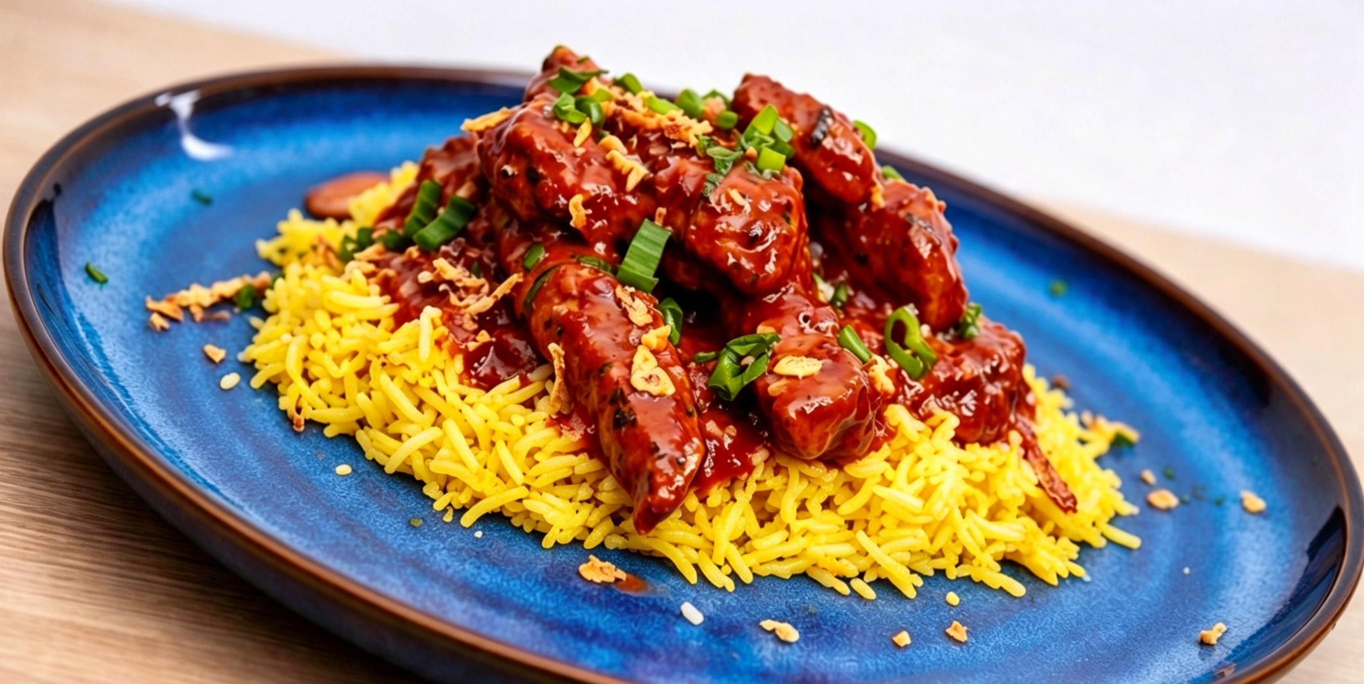 Chicken Chasni & Turmeric Rice